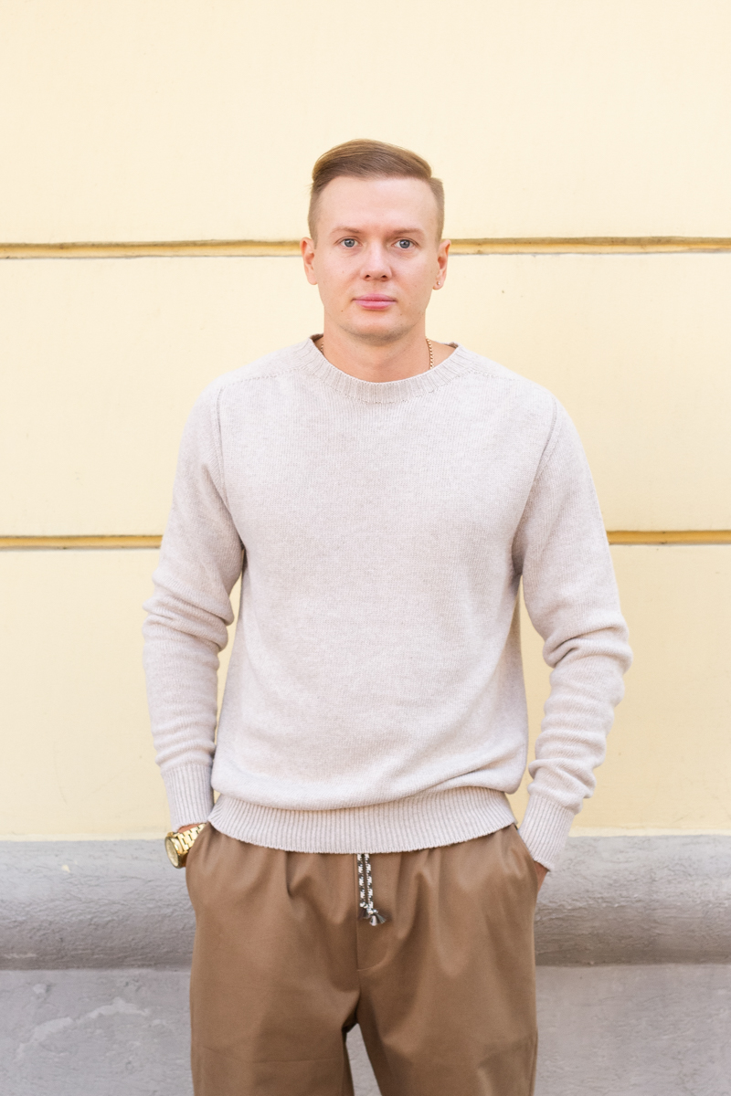 Джемпер J.B4 (Just Before) бежевый мужской