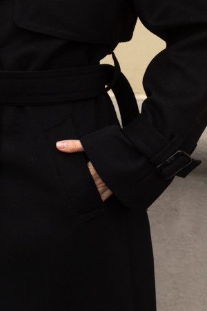 Пальто COSTOSO черное длинное