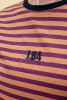 Футболка J.B4 (Just Before) бордово-коричневая в полоску