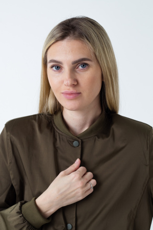 Бомбер Soul насыщенного зеленого цвета хаки