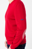 Джемпер Saint James красный с акцентными заплатками на локтях