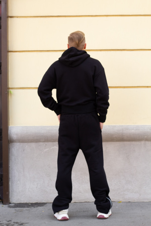 Толстовка J.B4 (Just Before) черный  с акцентными шнурками