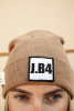 Шапка J.B4 (Just Before) горчичного цвета со сменными наклейками унисекс