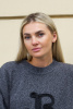 Джемпер J.B4 (Just Before) серого цвета с вышивкой на груди