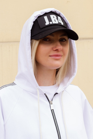 Спортивный костюм J.B4 (Just Before) белый с широкими брюками и акцентными лампасами по бокам