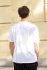 Футболка I’M BRAIN белого цвета с небольшой вышивкой на спине