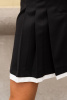 Юбка Soul мини черного цвета сборенная с эффектов выглядывающего подклада и акцентным поясом