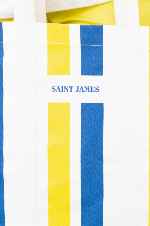 Сумка Saint James в полоску с белыми ручками, сумка - шоппер